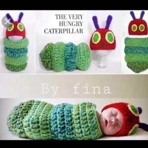 crochet baby outfit The very hungry cate